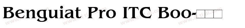 Benguiat Pro ITC Boo字体转换